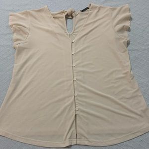 Notebuk Cream Button Front Tie Back Blouse size XL